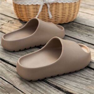Women's Tan Slide Sandals